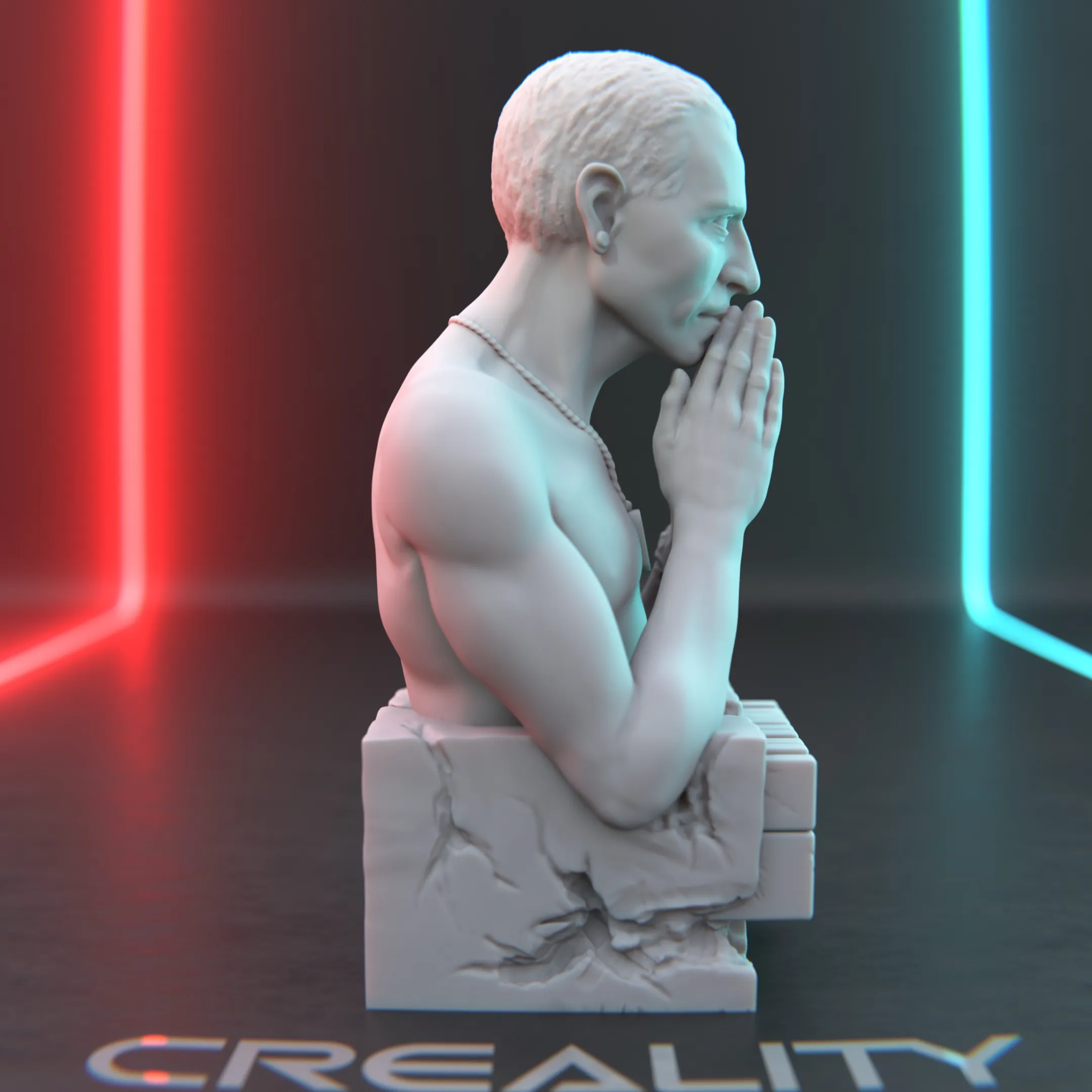 Chester Bennington Bust – Linkin Park Fan Art 3D Model 🎤🎶