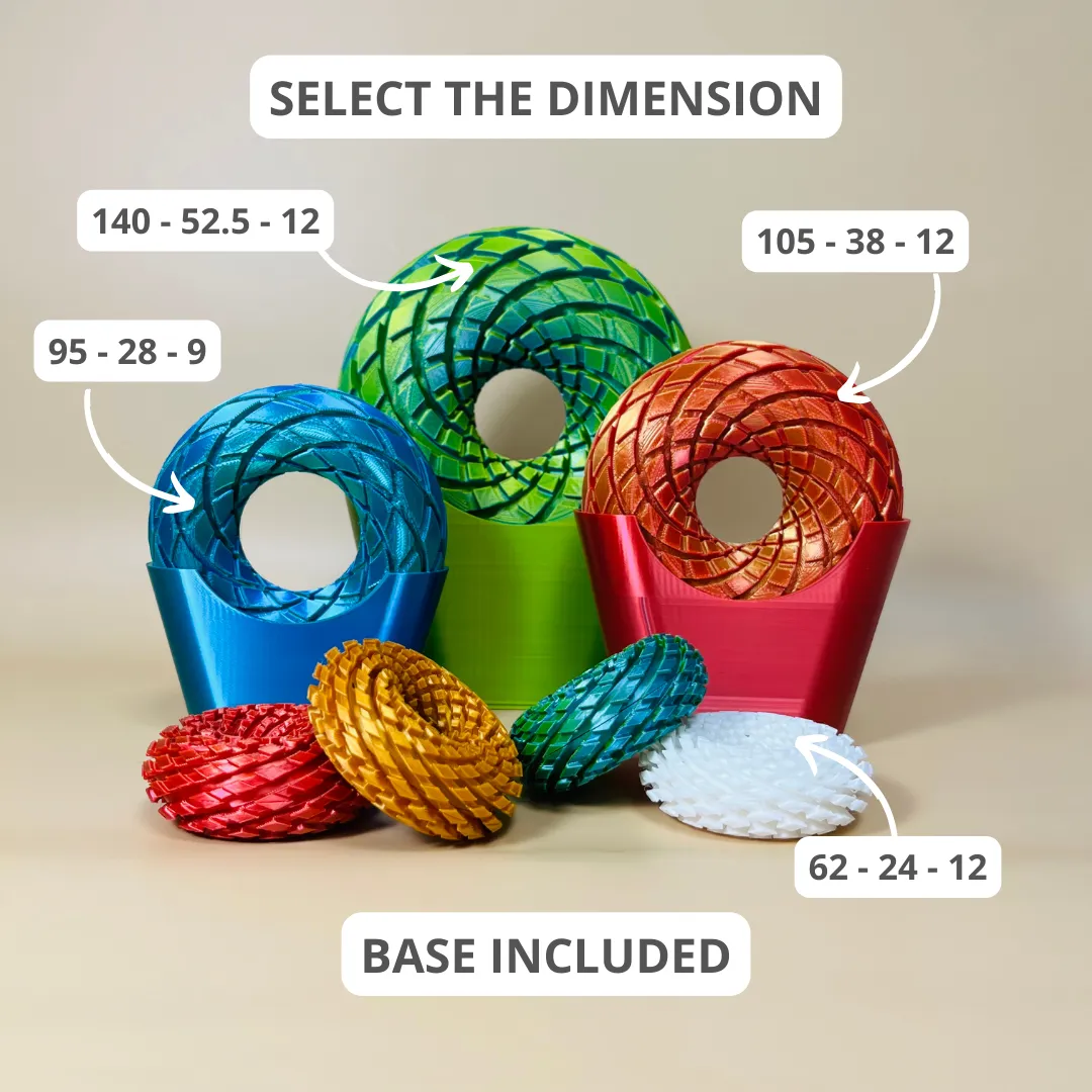 FAMÍLIA BOBIN TORUS PARA IMPRESSÃO 3D EM RESINA - 140 X 140 X 52,5 M