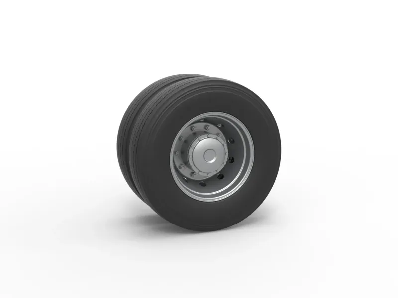 Rear wheel of racing semi truck Version 1 Scale 1:25