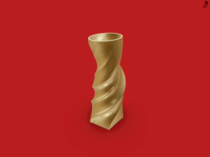 Geometric Twisted Art Deco Vase