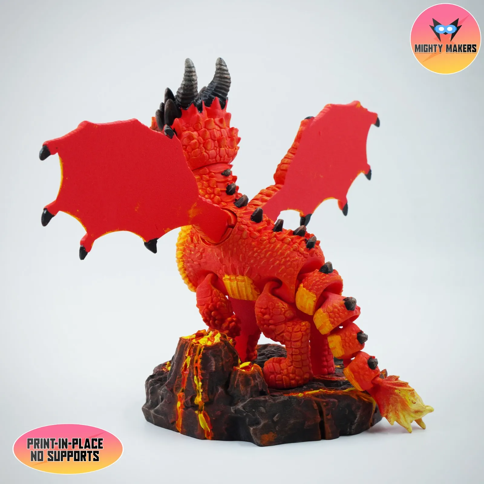 PRINT IN PLACE FLEXI FIRE DRAGON ARTICULATED