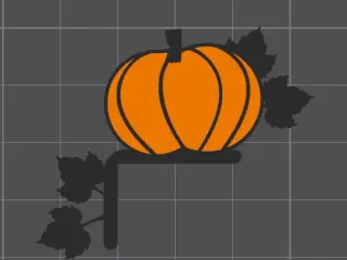 (Dual Color) Pumpkin for Top of Door Frame