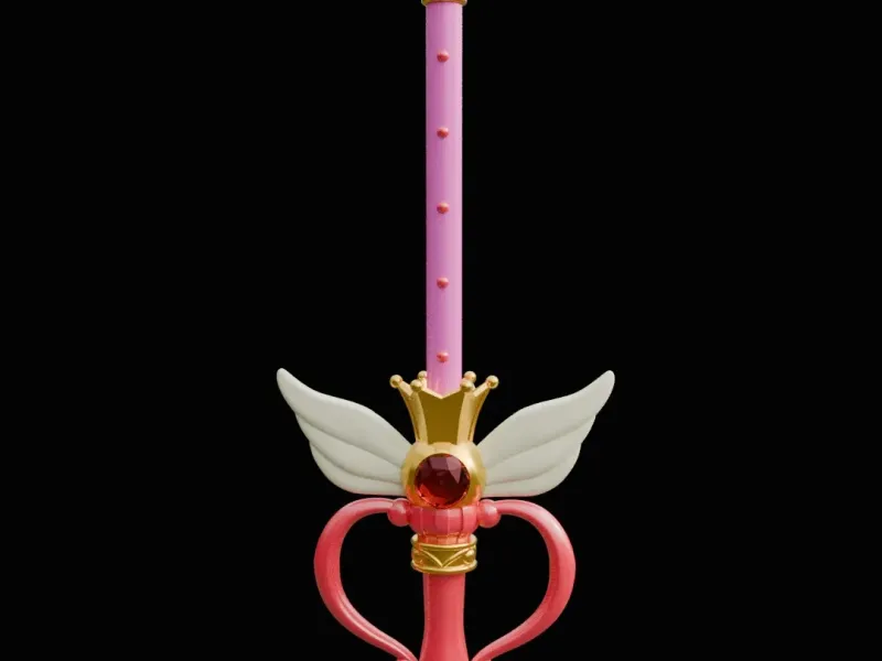 Sailor Moon Energy Rainbow Moon Wand Fan Art