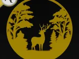 Deer - Silhouette - 2D Wall Art Decor-0