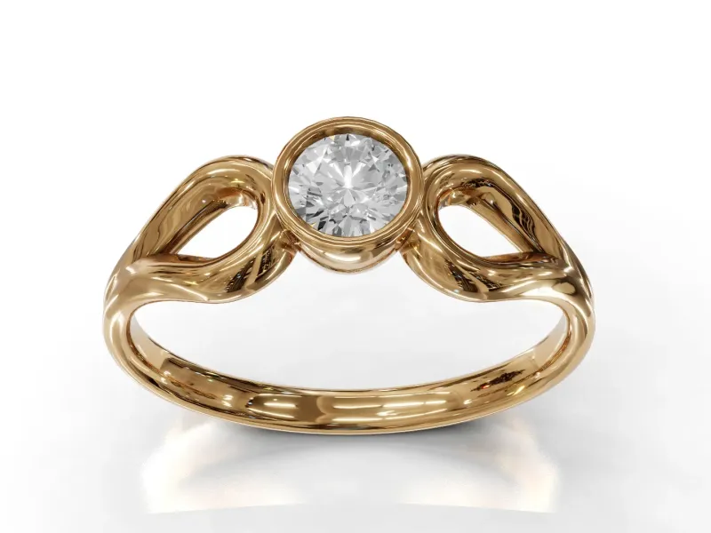 Bezel Set Engagement Ring