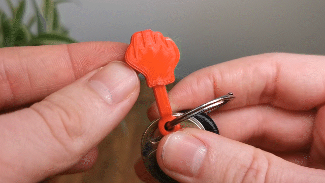 Mini Flip Middle Finger Keychain-0