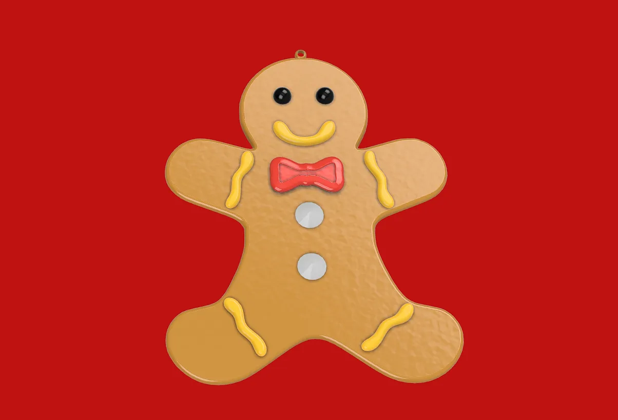 Bonhomme en pain d'épices 3D : La touche festive pour Noël