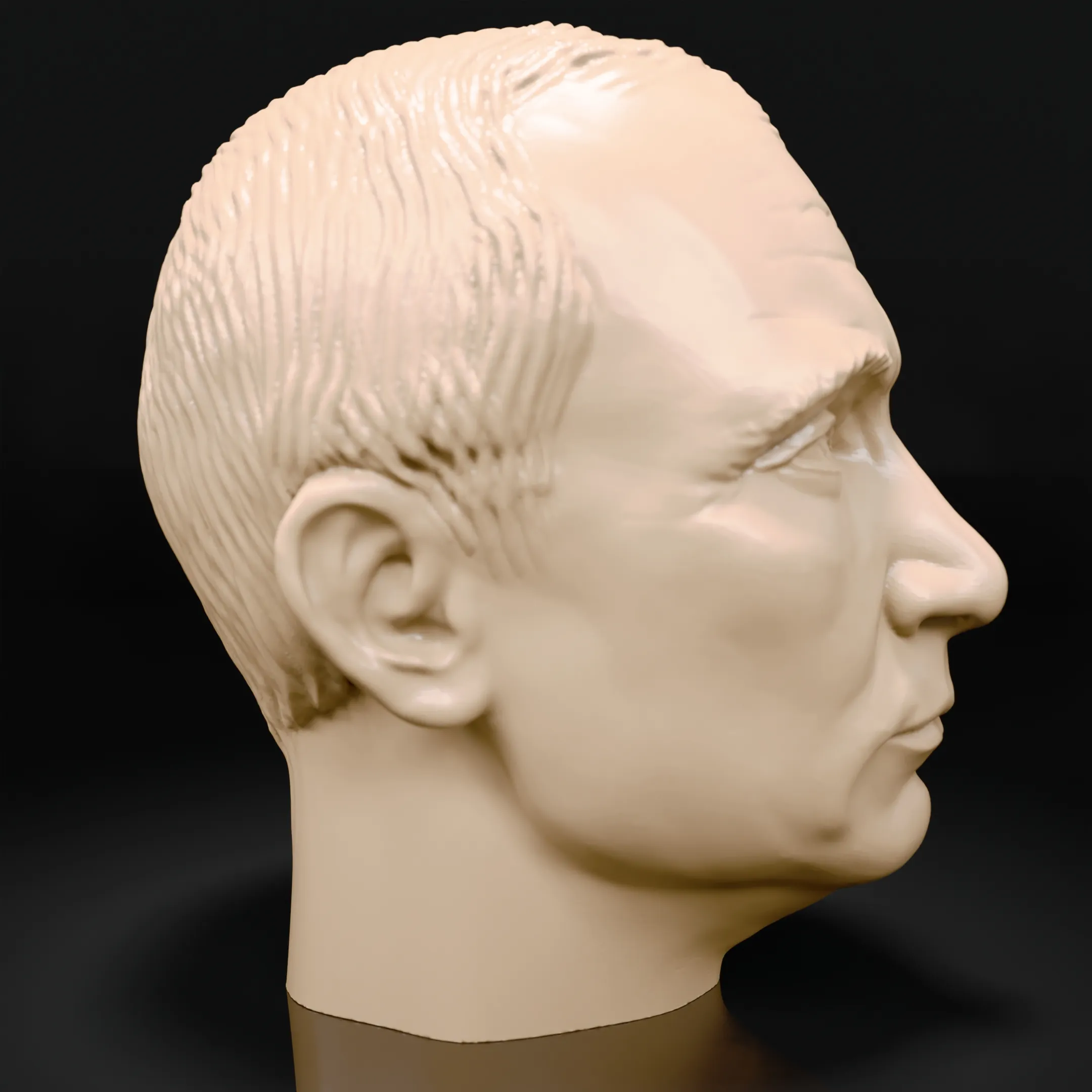 Vladimir Putin Bust: Detailed 3D Sculpture for Display and C