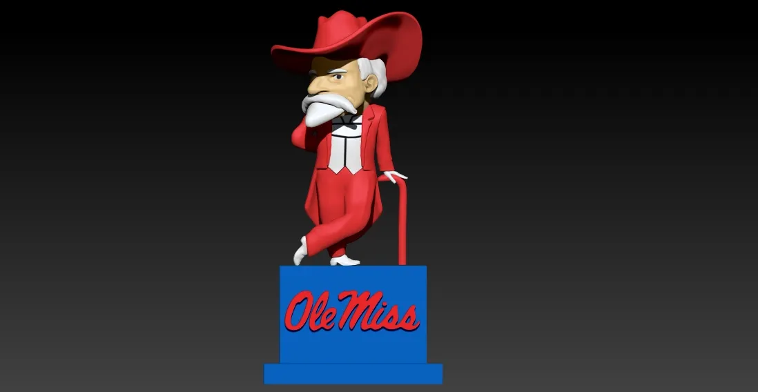 NCAA - Colonel Reb mascot - Ole Miss Rebels 1 - 3d print
