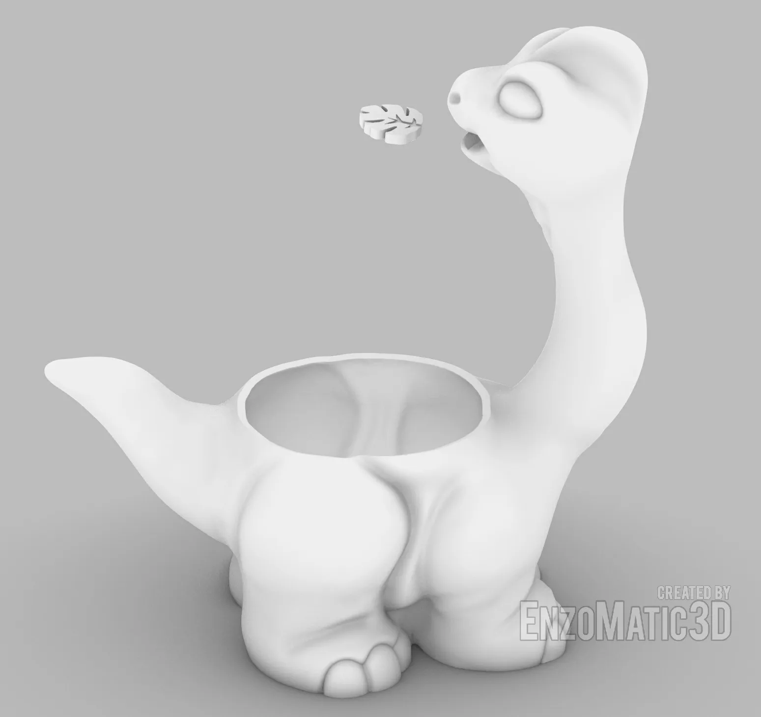 flower pot dinosaur planter pencil holder STL