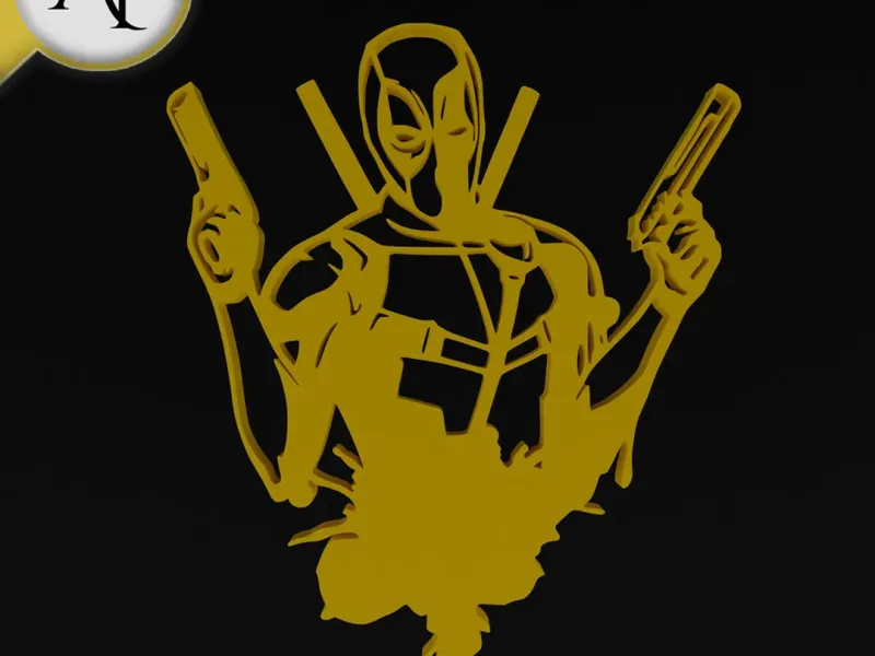 Deadpool - Marvel - Silhouette - 2D Wall Art Decor