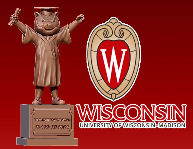 GRADUATION MASCOTUNIVERSITY OF WISCONSIN - 3D PRINT