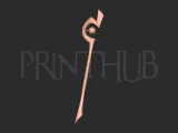 Megumin staff 3D print model-1