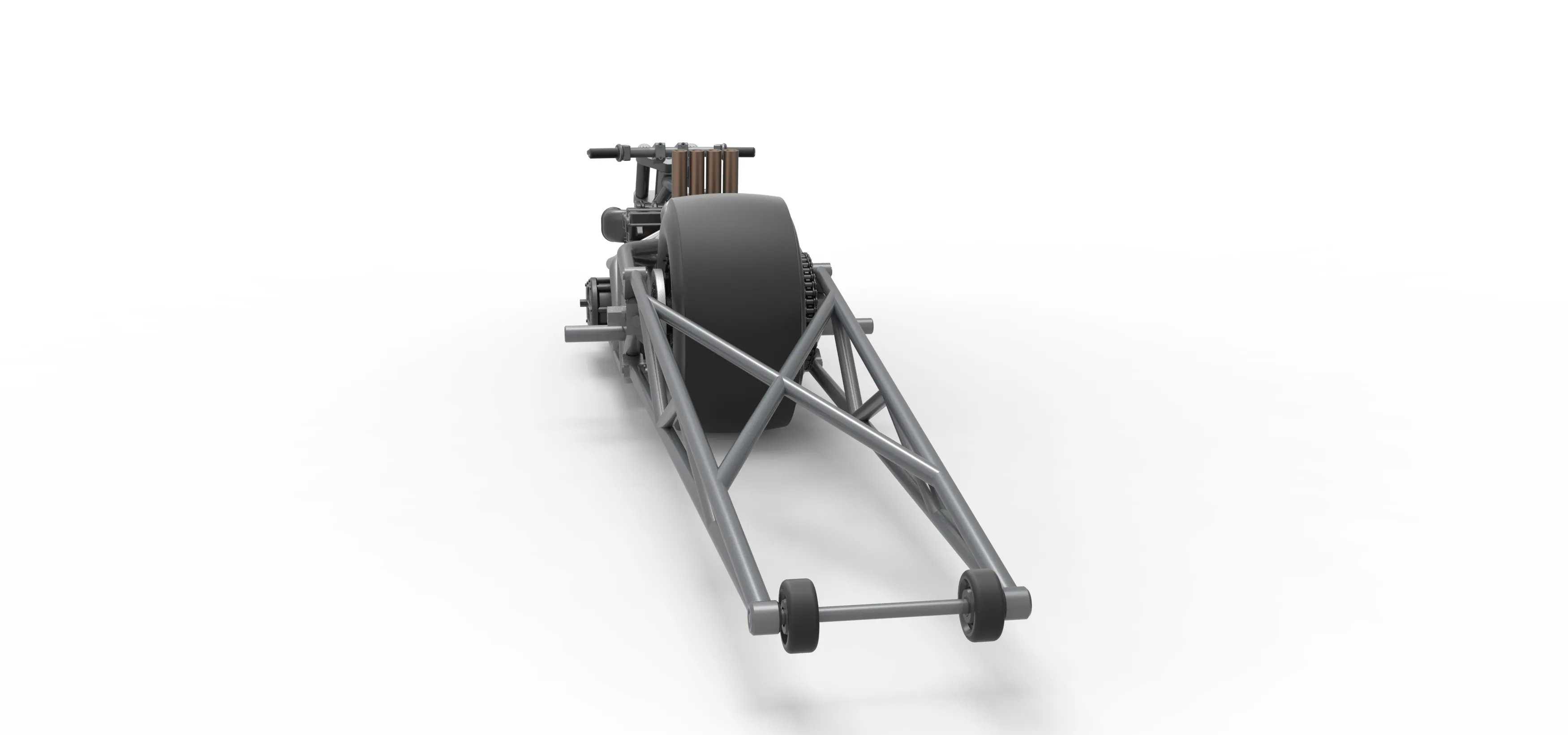 Top fuel dragster motorcycle Base Scale 1:25