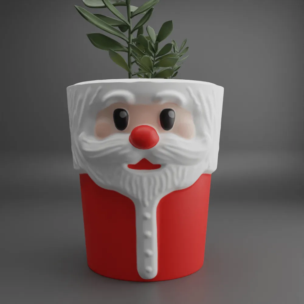 santa planter - vase - urn - candy dish - candle holder 004