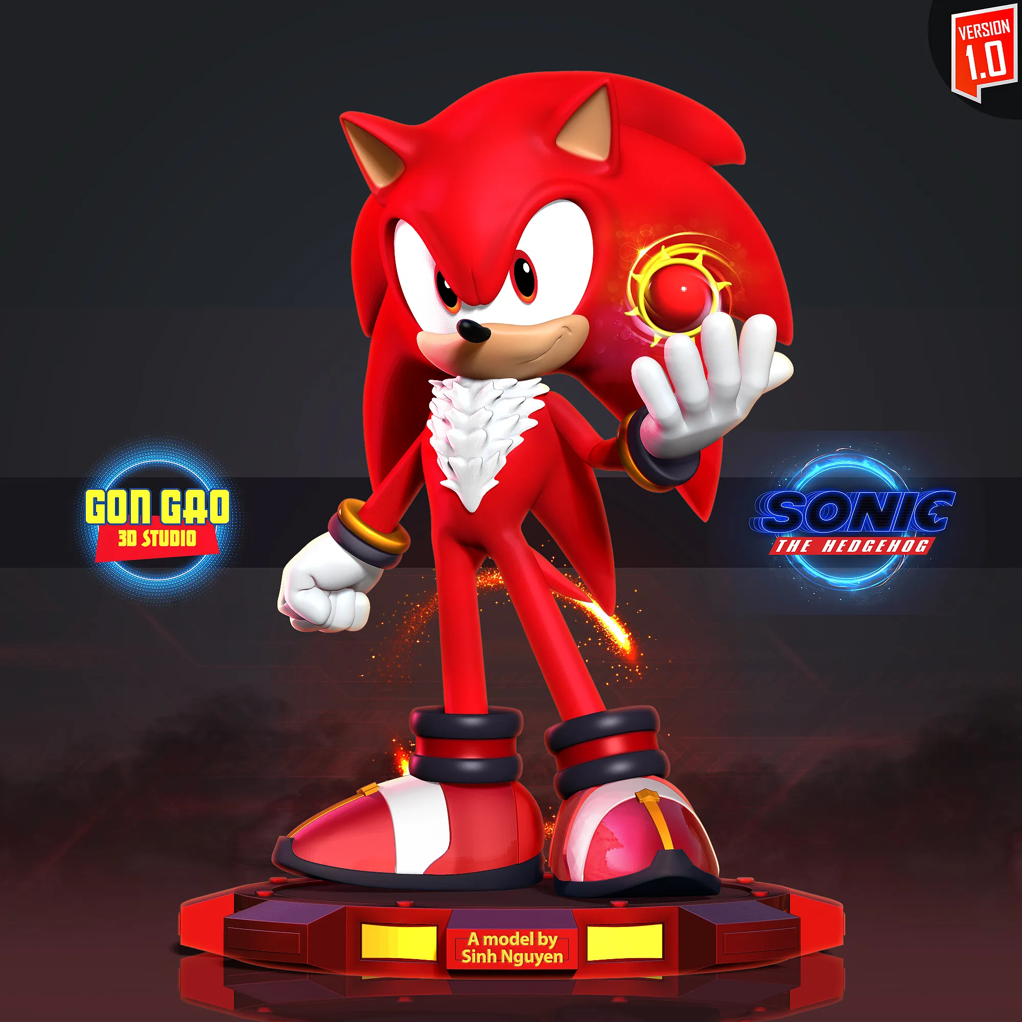 Red Sonic The Hedgehog