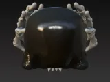 Skull with finger bones-3