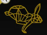 Rabbit - Geometric - 2D Wall Art Decor-0