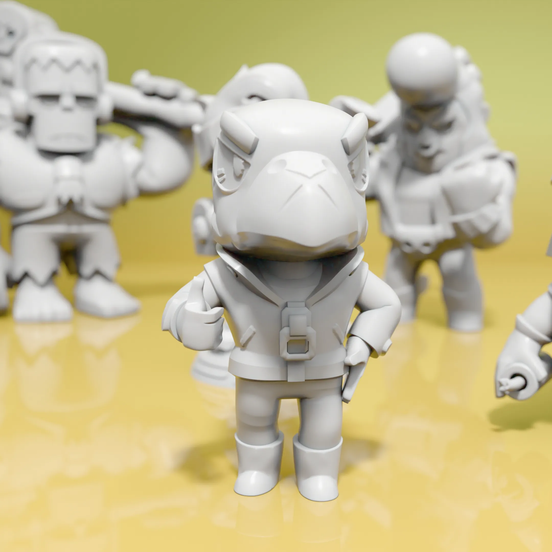 Brawl Stars Collection: Dynamike, Crow, Bull, Frank, and Pen