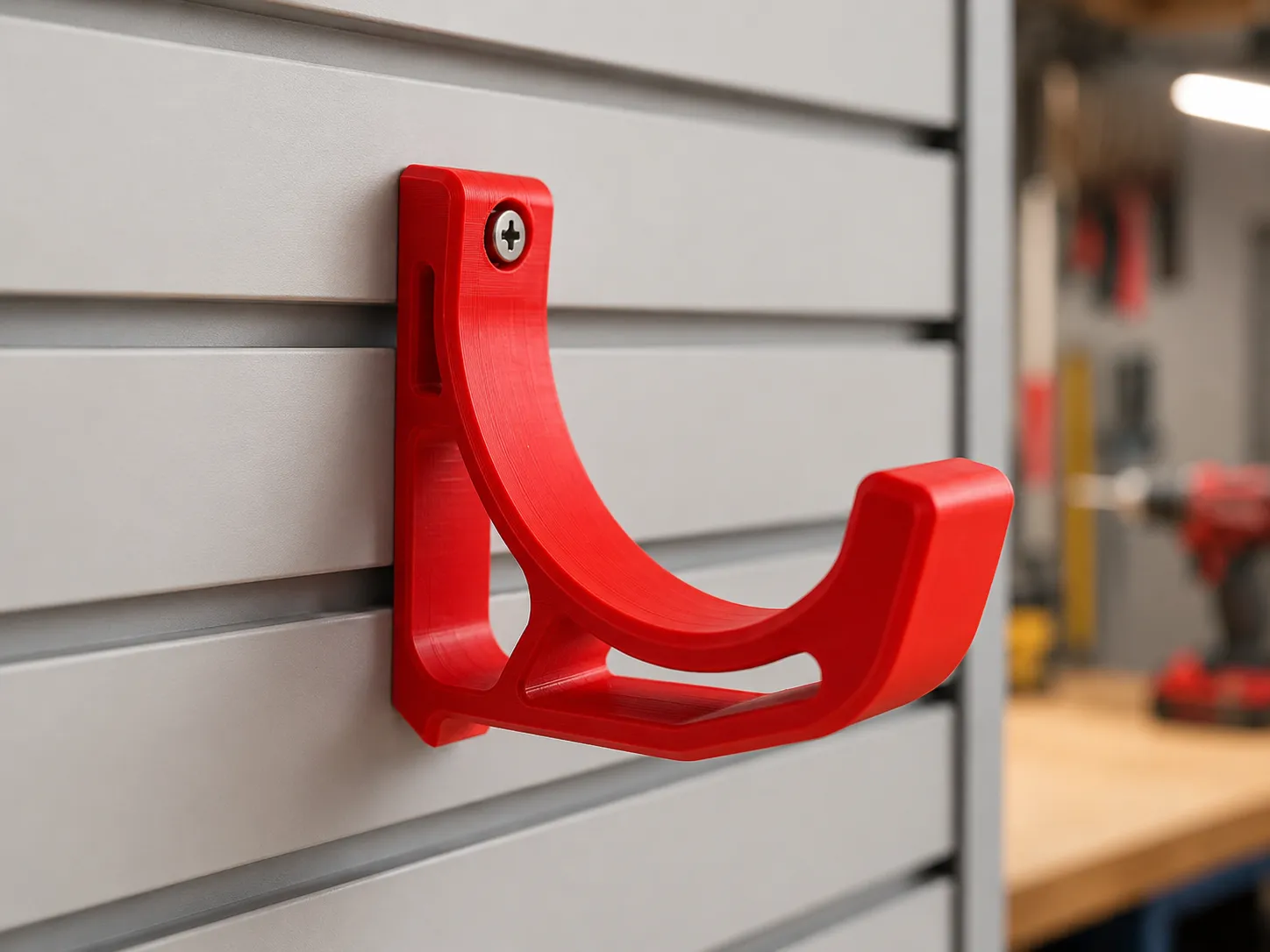 Garage Wall Hook (V3) for Cables, Hoses & Extension Cords STL