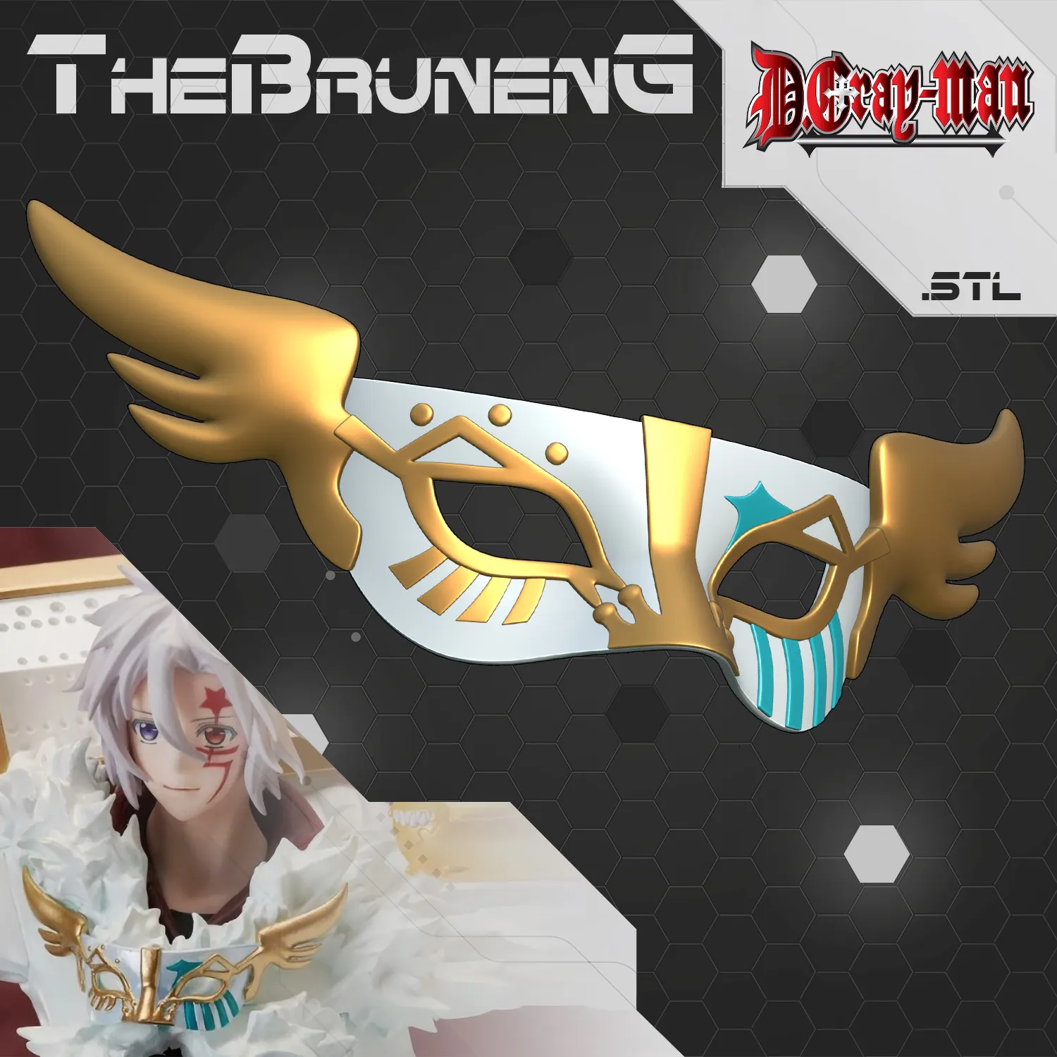 Allen Walker mask D gray-man cosplay