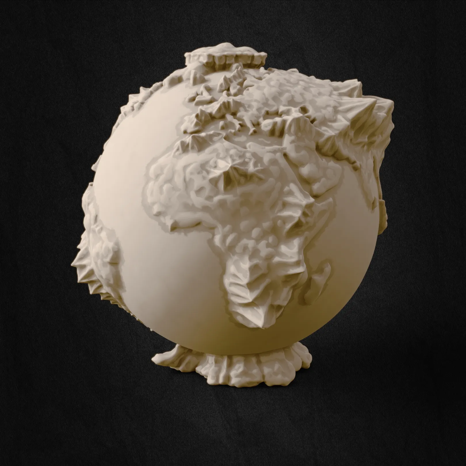 World with Relief 3D Model