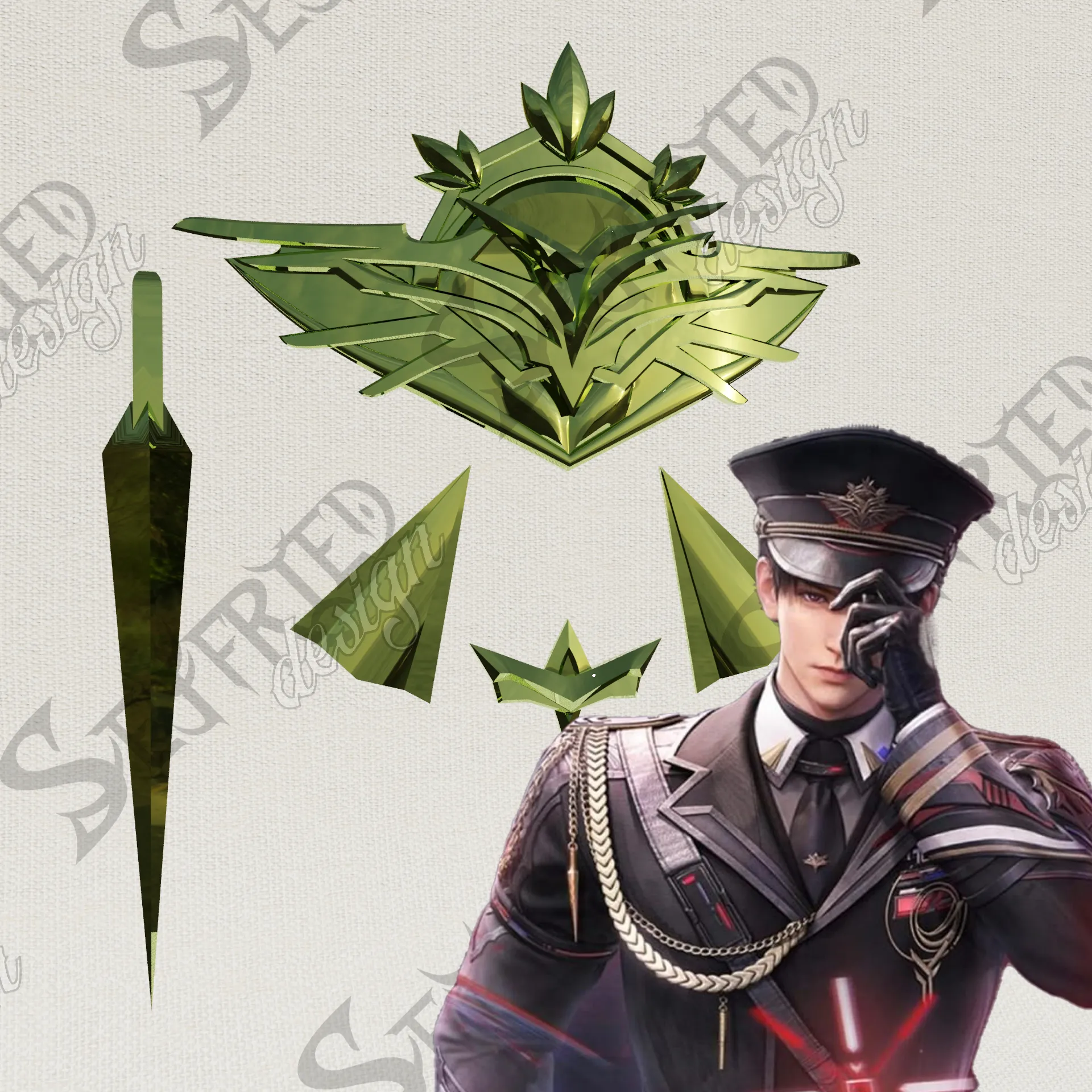 Love and Deepspace Caleb Farspace Colonel series accessories