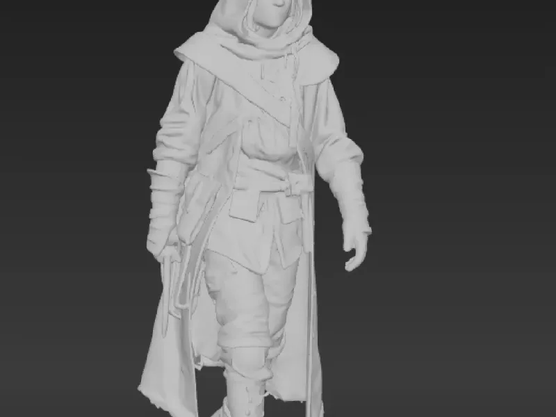 hooded figure