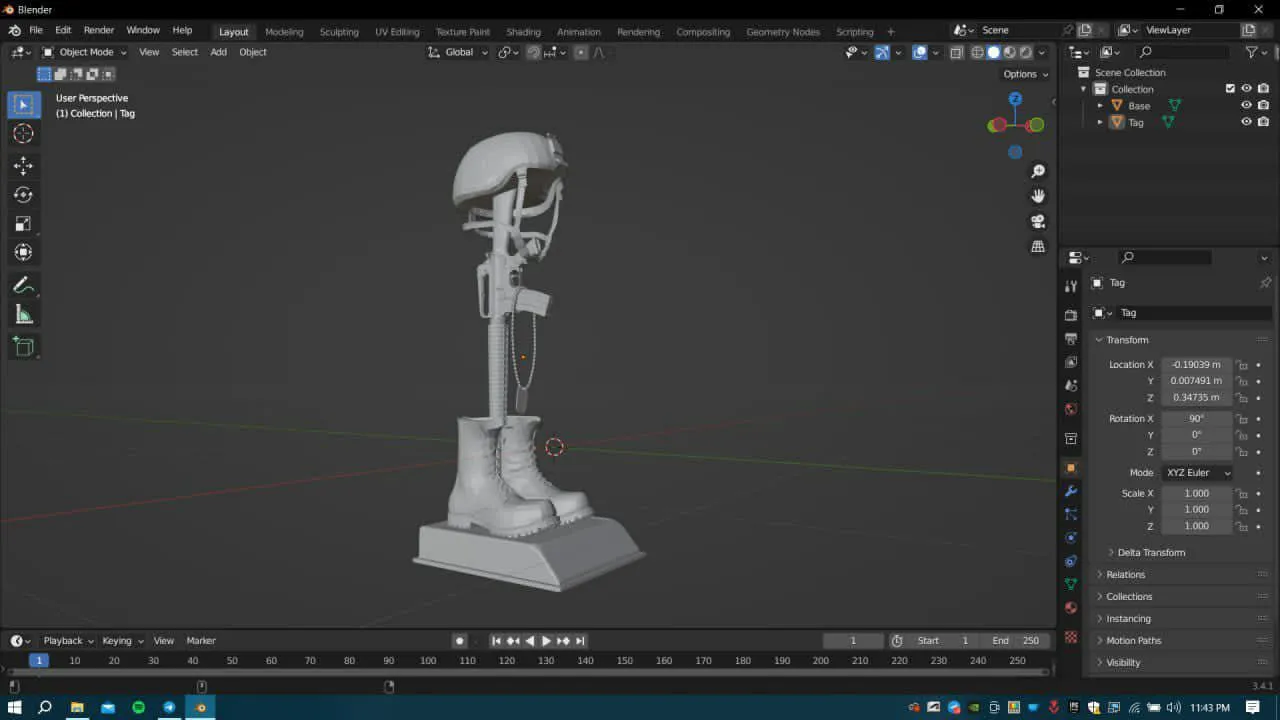 Battlefield Cross Statue