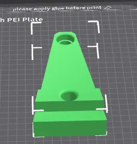 Filament guide M6 Nut 30x30 