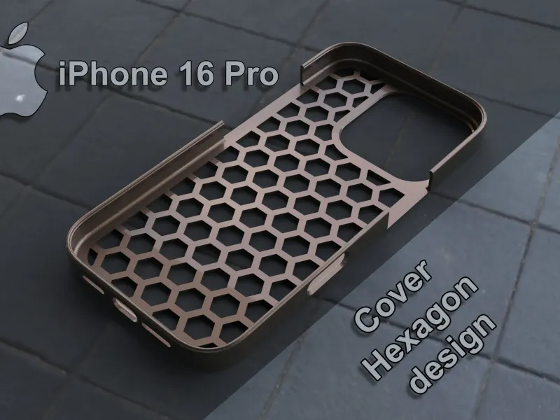 iPhone 16 Pro - Case / Cover Hexagon design