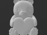 Panda with heart-0