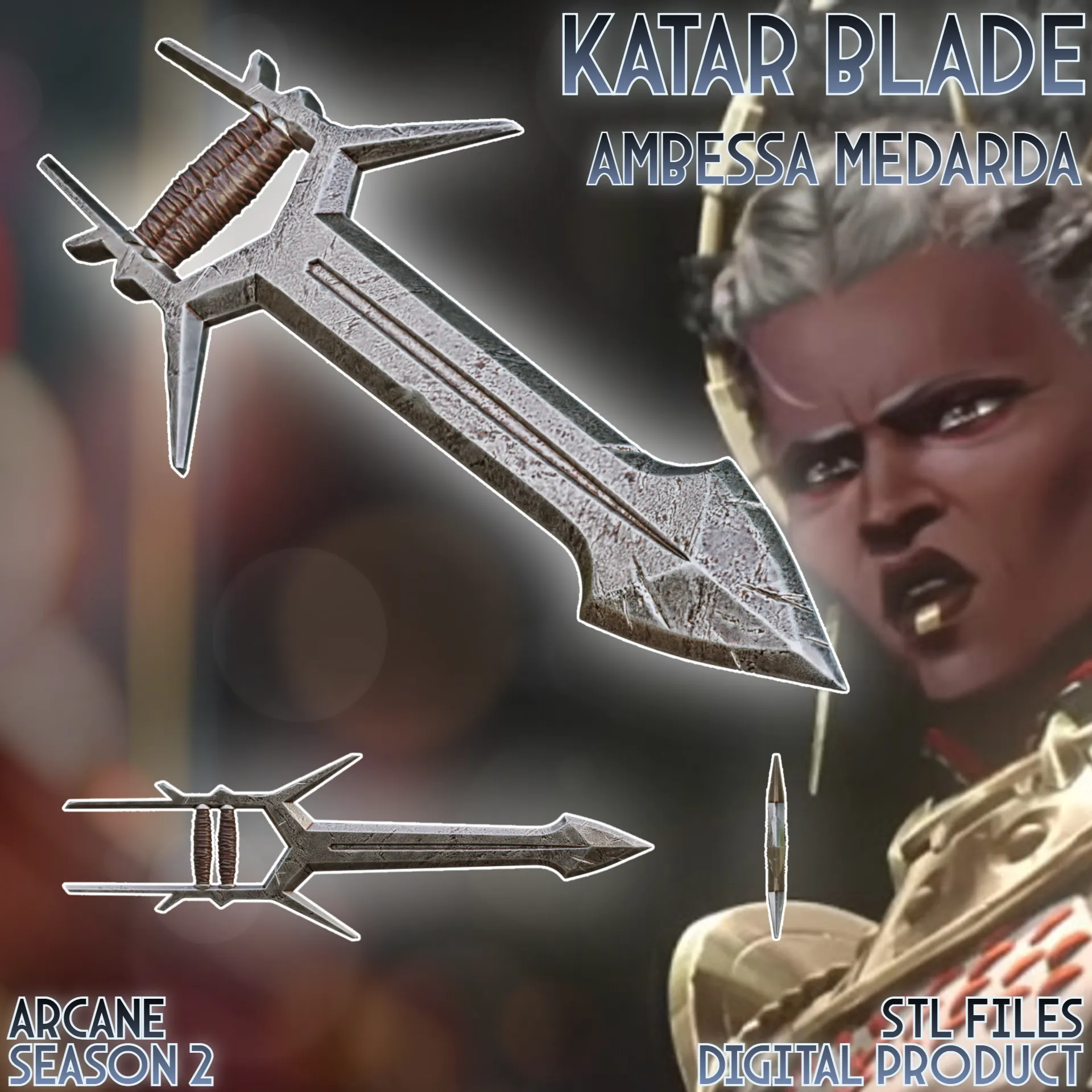 Ambessa Medarda Katar Cosplay Blade Arcane