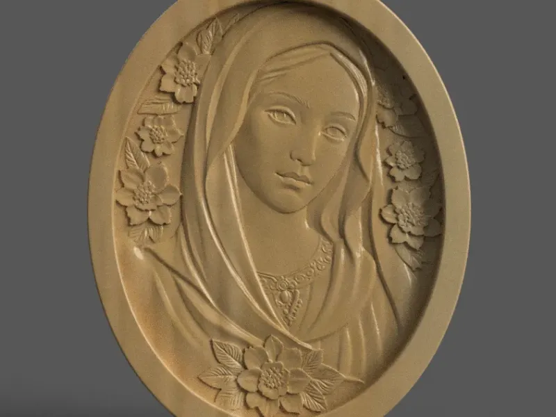 St Mary Elegant Christian Wall Art and Decoration - keychain