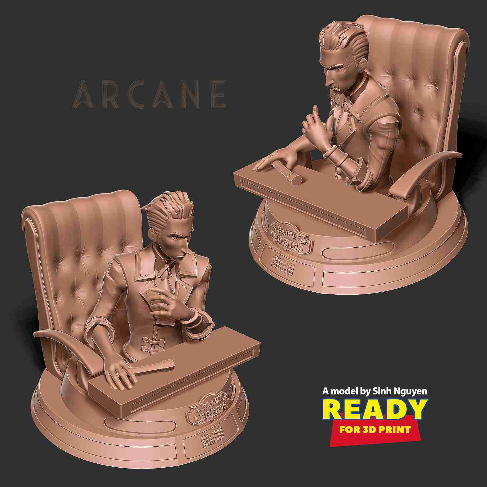 Silco bust - Arcane Fanart | 3D models download | Creality Cloud