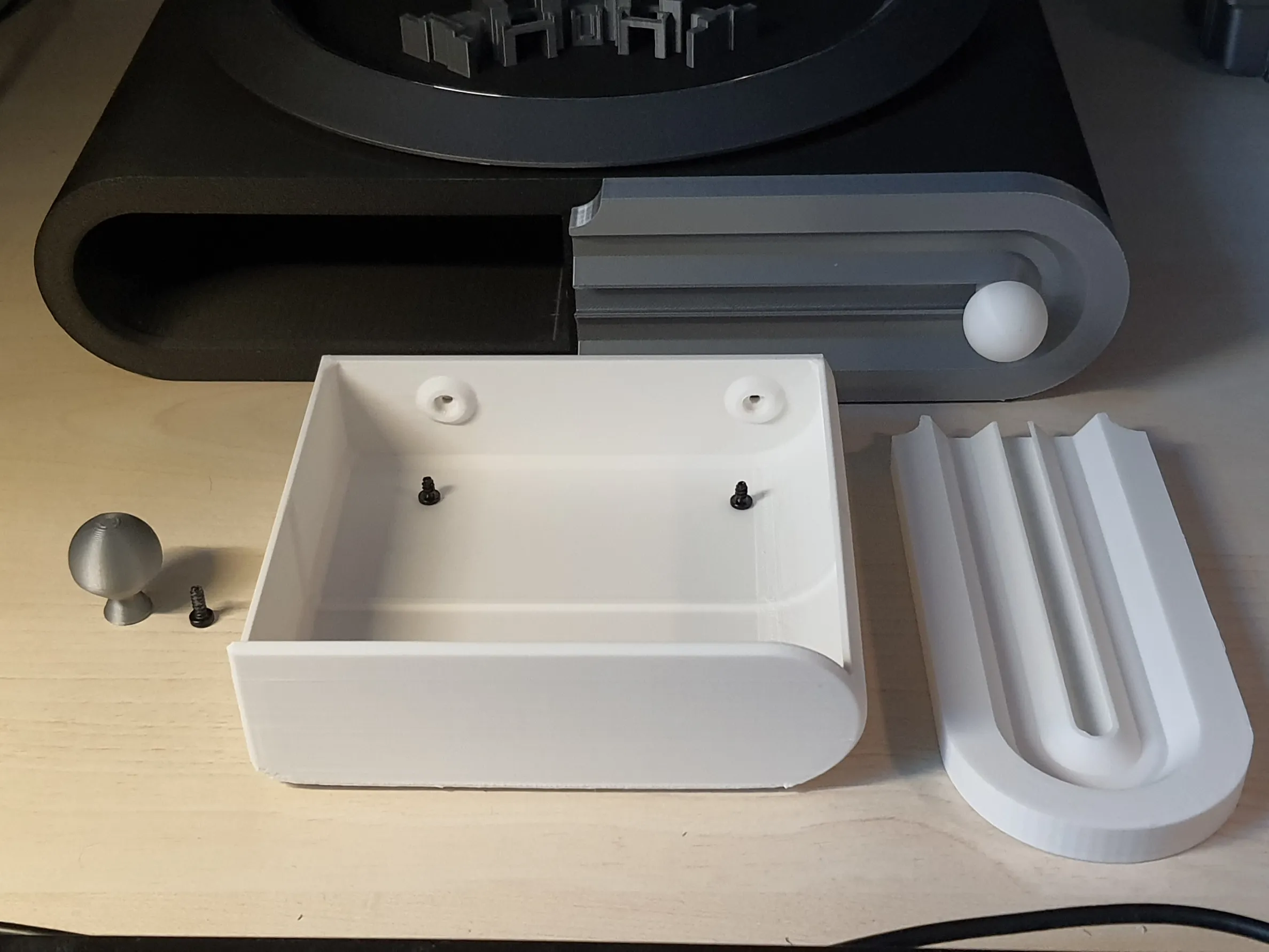 Mini Display Riser Stl 3D Printer Files | 3MF File | Modern Monitor/TV Riser with Drawers ...