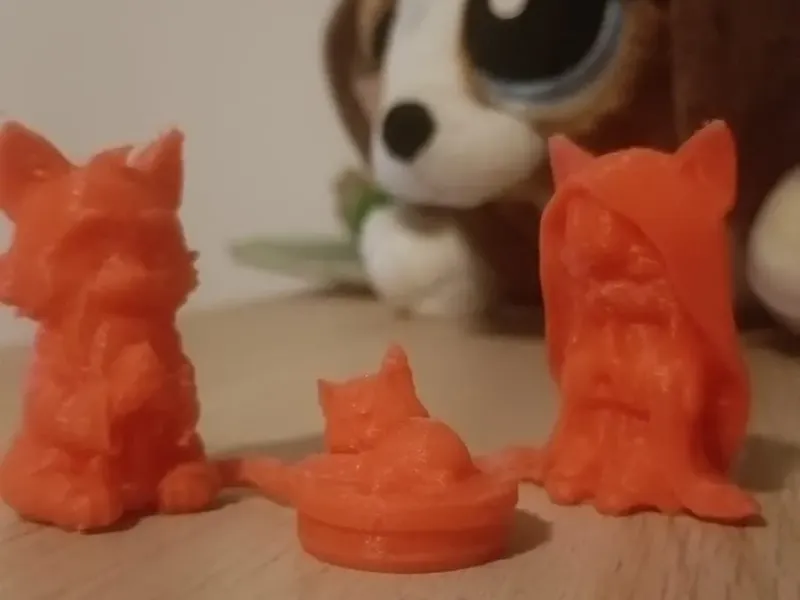 Nativity scene with cats