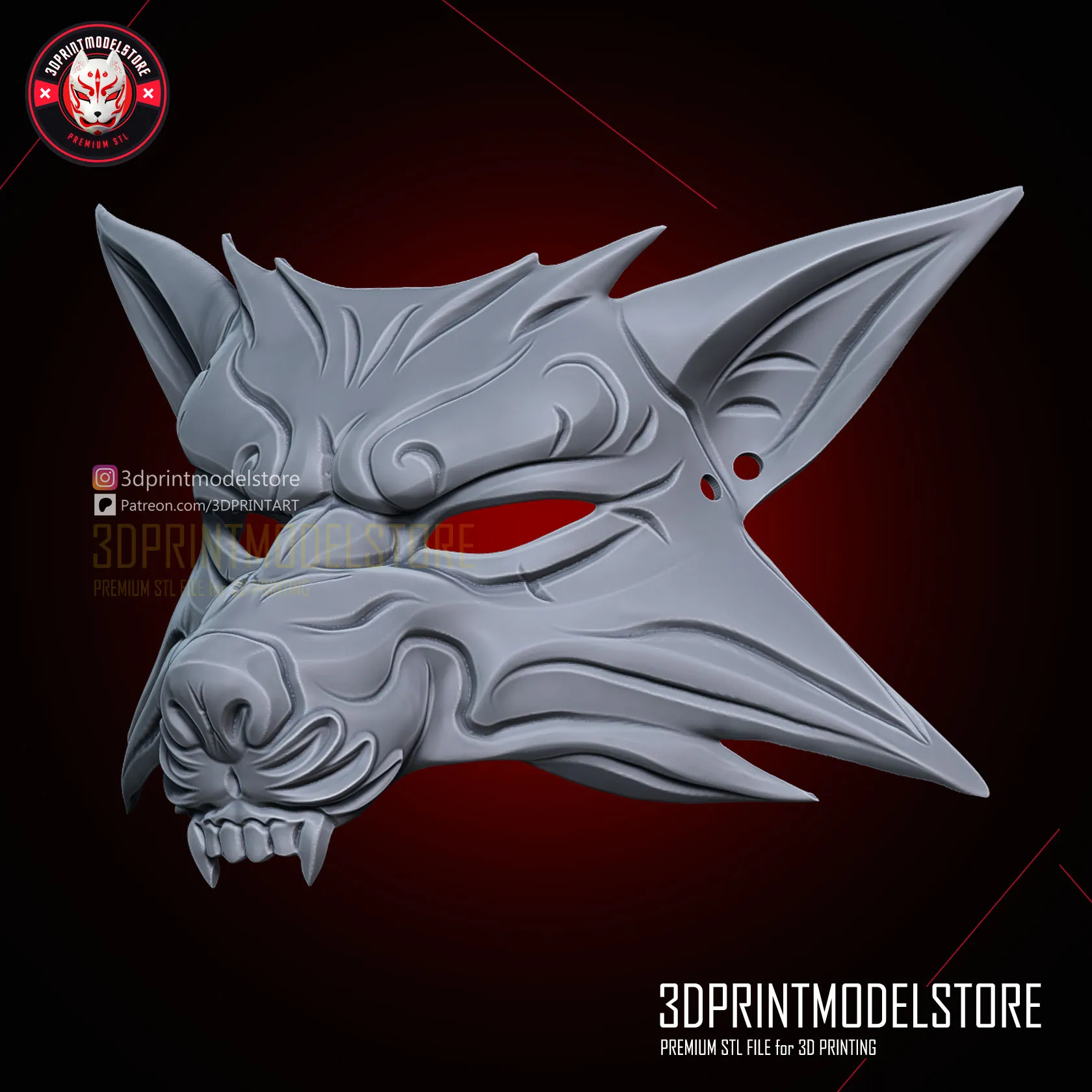 Triss Merigold Fox Mask - The Witcher 3 - Premium STL