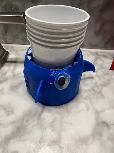 Portabicchieri Blue Shark Dixie per il bagno