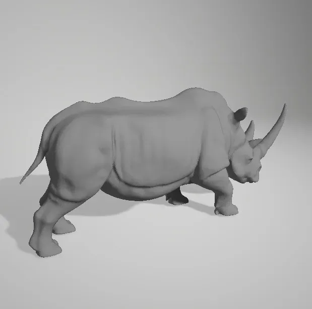 Rhino File 3D Printer Files | 3MF File | rhino 02 | Creality Cloud