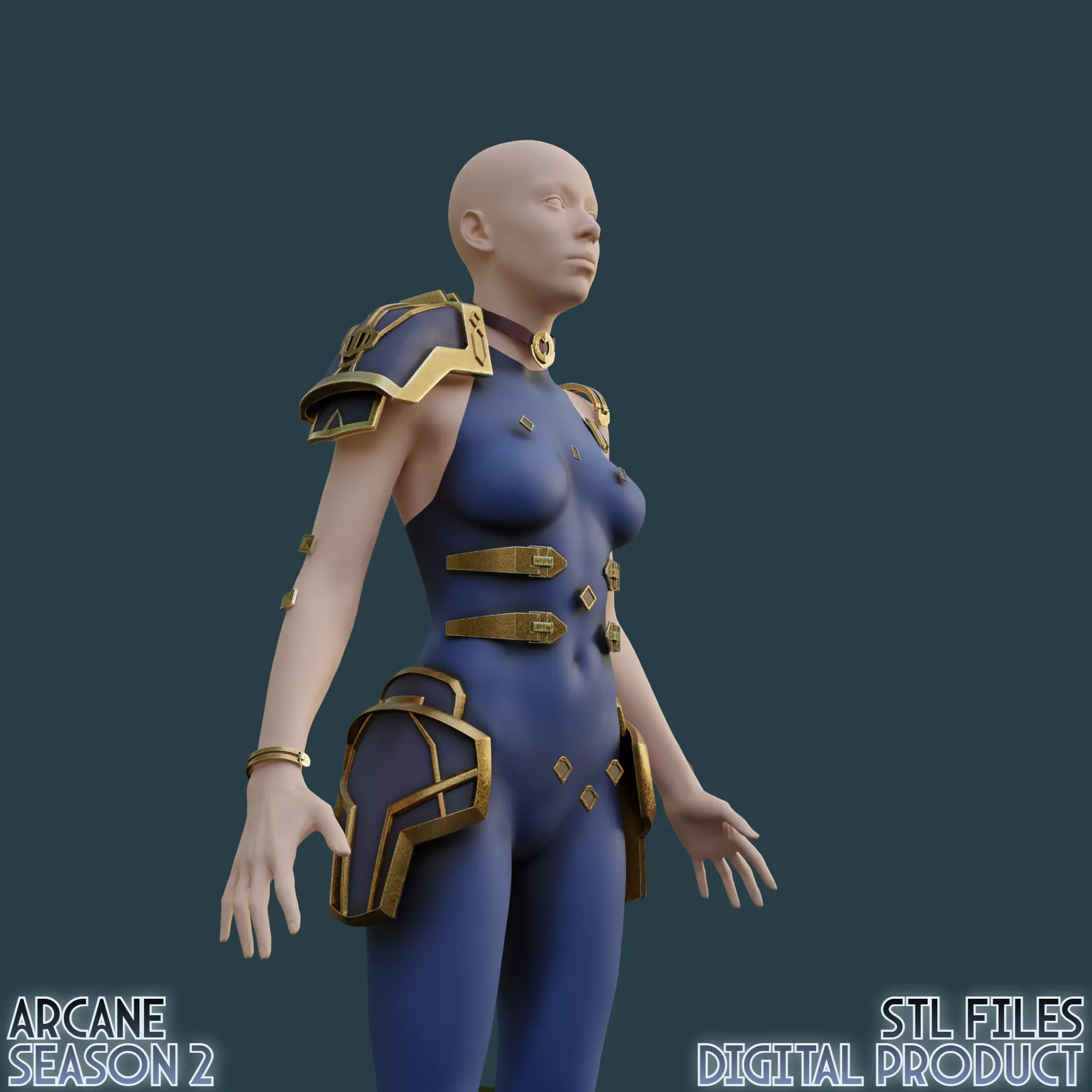 Caitlyn Kiramman Enforcer Armor Cosplay Outfit Arcane