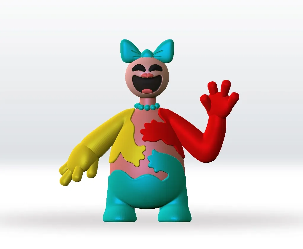Dolly the Doughgirl Doey STL 3D Model Fanart character
