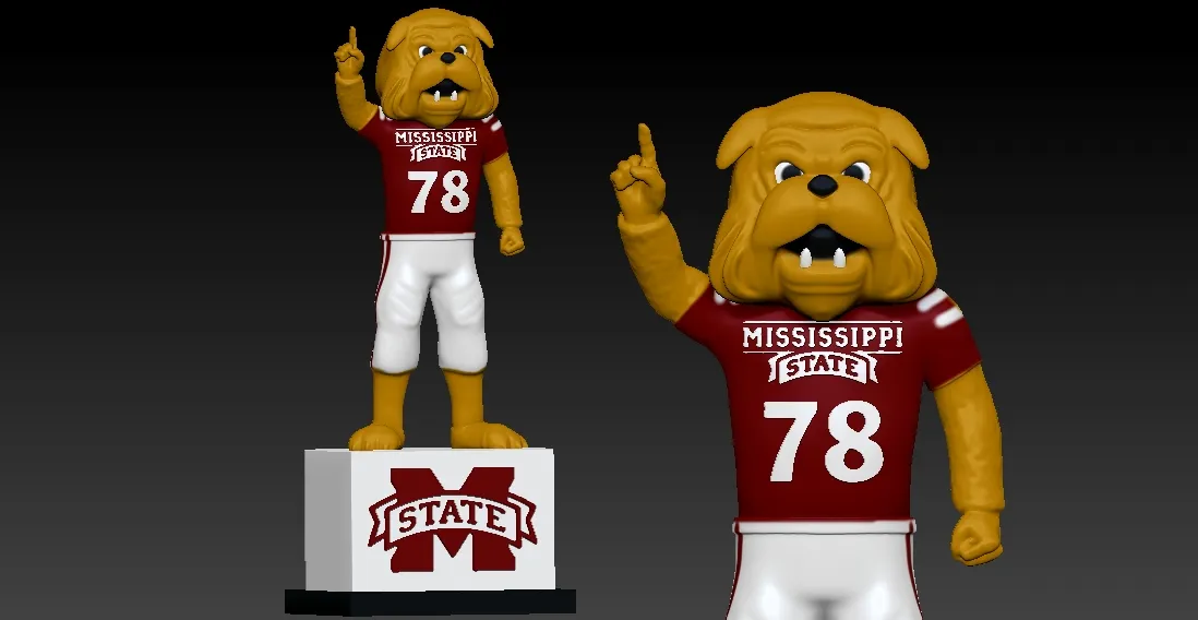 NCAA - Bully mascot -  Mississippi State University - 3d pri