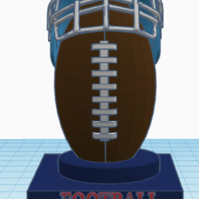 Football trophy light 2023 3d model