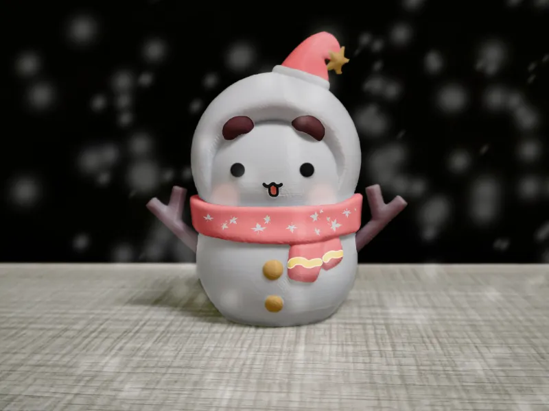 Couple Bear-christmas_snowman_Yier
