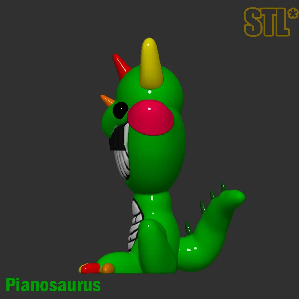 Pianosaurus Playtime STL 3D Character Fanart
