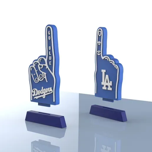 Los Angeles Dodgers Foam Finger Display, Sports Collection