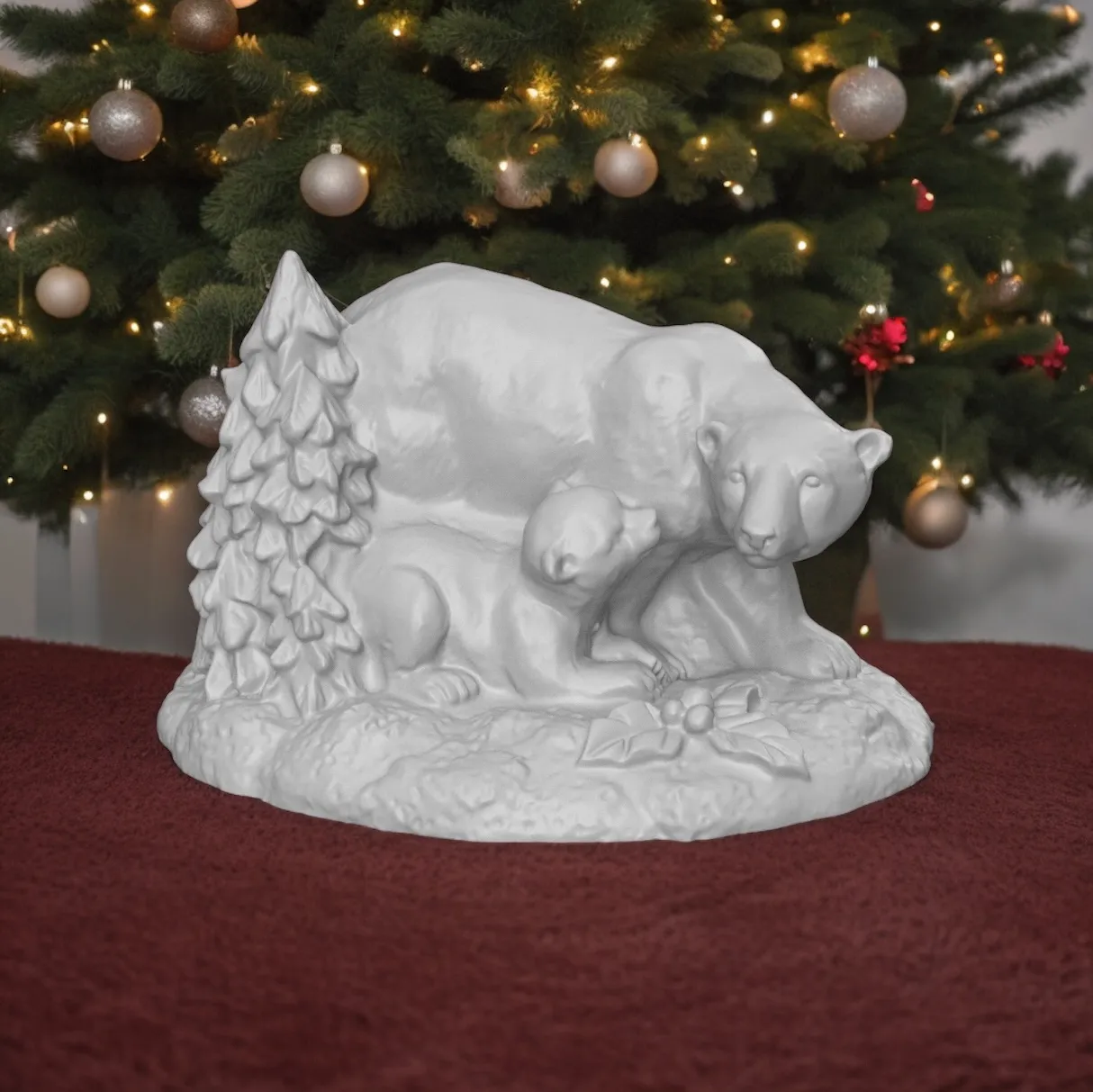 Oso polar navideño
