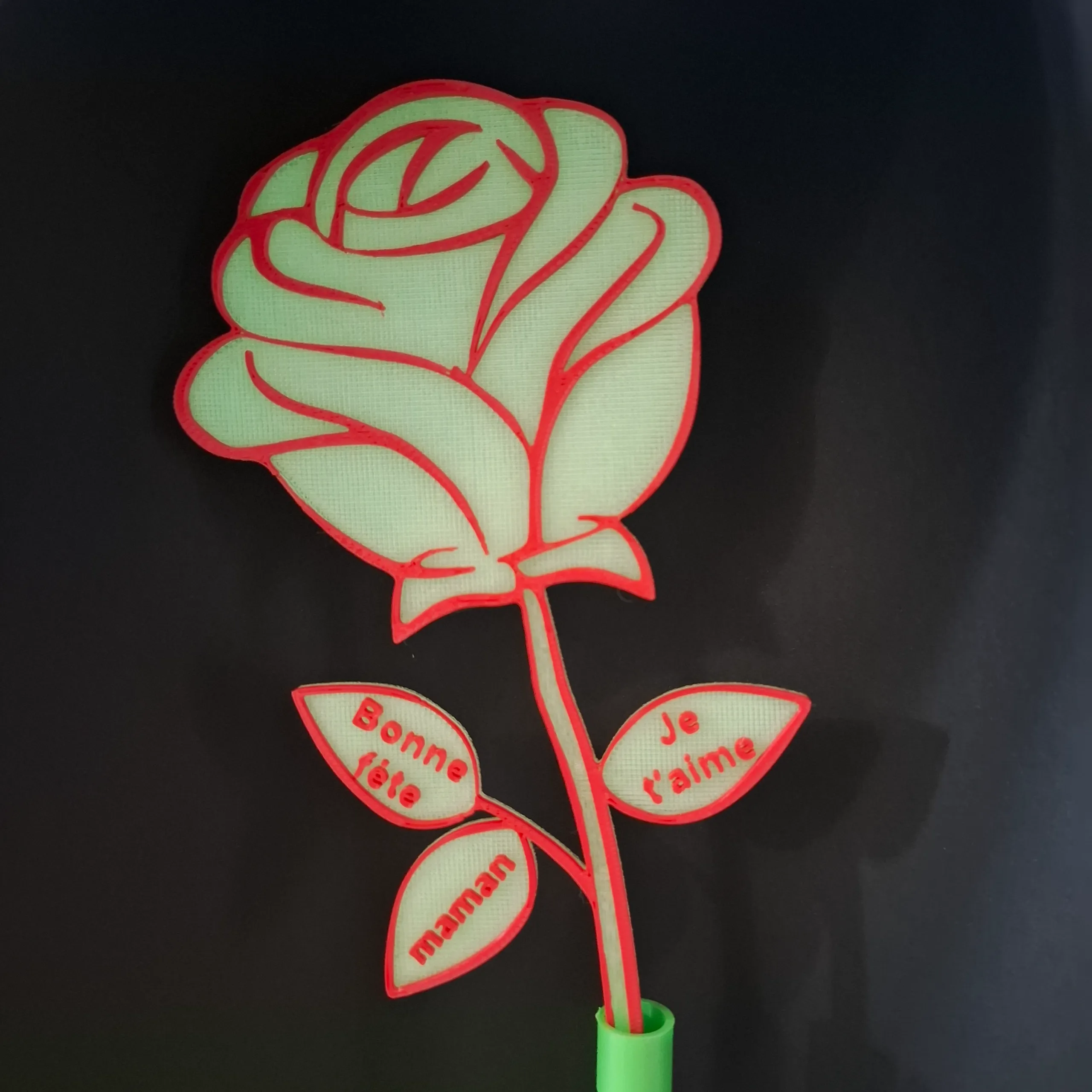Décoration rose et vase fête des mères