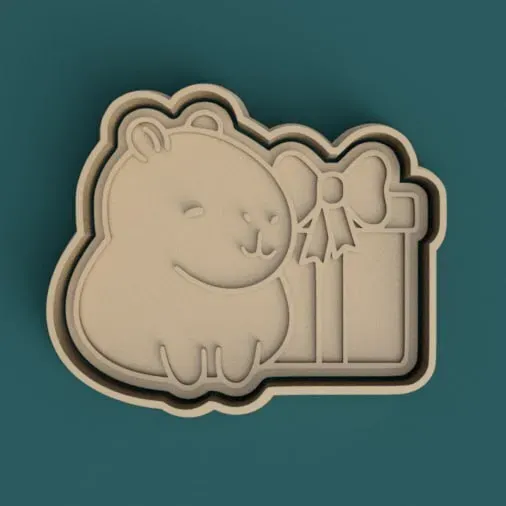 Cortante + Estampa de Carpincho / Capybara Cutter + Stamp